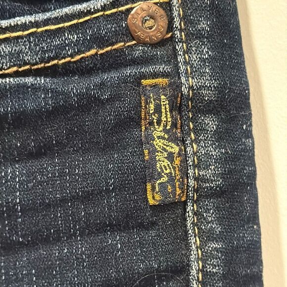 Silver Jeans Womens 31x34 Suki Mid Rise Boot Cut Dark Wash - Picture 3 of 12